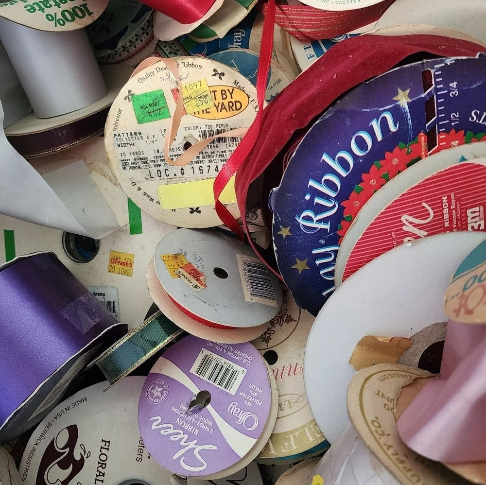 10 Random Ribbons For Wrapping Gifts New Or Used Holidays Chirstmas